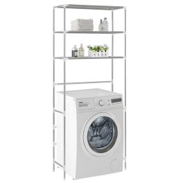 Storage rack over laundry silver