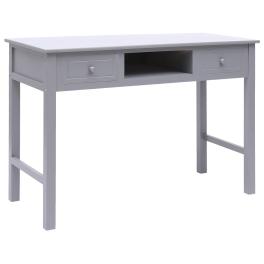 Desk grey paulownia wood, poplar wood medium desk rectangular