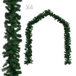 Christmas garland set of 4 green pvc 106.3 in christmas garland