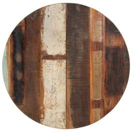 Round table top 27.6" 0.59"-0.63" solid reclaimed wood