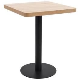 Bistro table light brown and black mdf 23.6 x 23.6 in simplistic