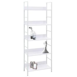 Shelf cabinet white engineered wood, steel medium shelf cabinet