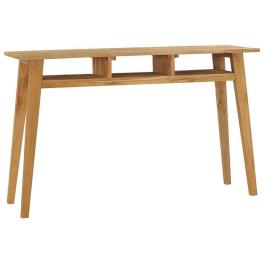 Console table natural solid teak wood 47.2 in long console table