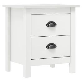 Bedside cabinet white solid pine wood medium bedside cabinet