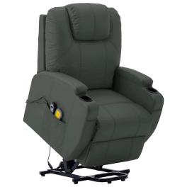 Stand up massage chair anthracite faux leather, pvc, iron standard