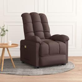 Massage chair dark brown fabric (100% polyester), plywood, iron