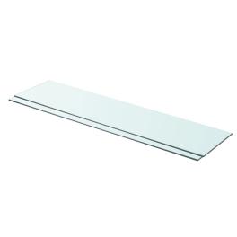 Glass panel set of 2 clear tempered glass 35.4x7.9 in