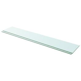 Glass panel set of 2 clear tempered glass 43.3 x 7.9 in