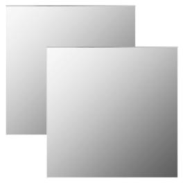 Wall mirror set of 2 transparent glass 19.7 x 19.7 in mirror