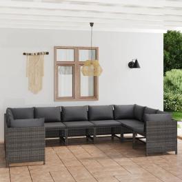 Garden lounge set gray and charcoal