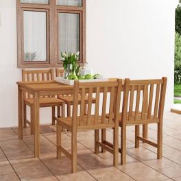 Garden dining set warm natural teak solid teak wood durable