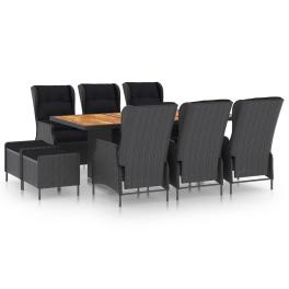 Outdoor dining set dark grey