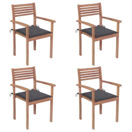 Garden chair set of 4 teak