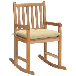 Rocking chair teak fine sanded teak wood with water-based finish