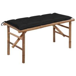 Garden bench bamboo bamboo, fabric (100% polyester) medium
