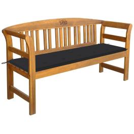 Garden bench wood solid acacia wood, polyester large durable