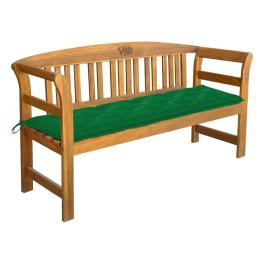 Garden bench natural wood solid acacia wood, 100% polyester medium