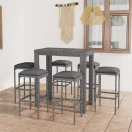 Garden bar set grey