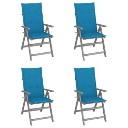 Garden chair set of 4 grey