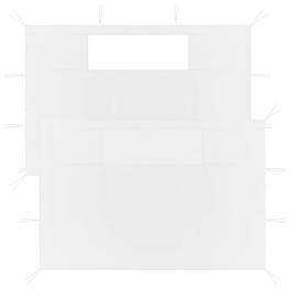Gazebo sidewalls with windows 2 pcs white