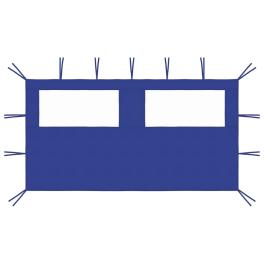Gazebo sidewall with windows 13.1'x6.6' blue