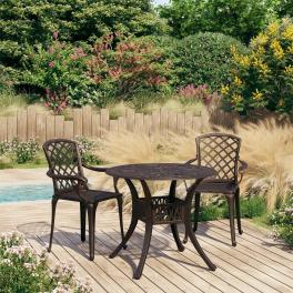 Bistro set bronze cast aluminum medium durable bistro set