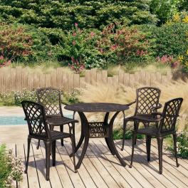 Bistro set bronze cast aluminum medium durable bistro set