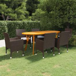 Dining set brown, cream white