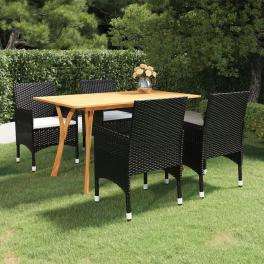 Dining set black, cream white