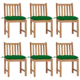 Patio chair set of 6 natural teak teak wood standard durable