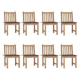 Garden chair set of 8 teak teak wood standard