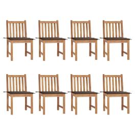 Patio chair set of 8 warm wood