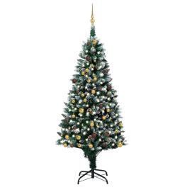 Christmas tree green and white pvc, steel, plastic 83 in