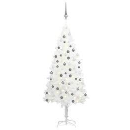 Christmas tree white pe (polyethylene) 59.1 in decorative inlays