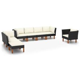 Garden lounge set black, cream white