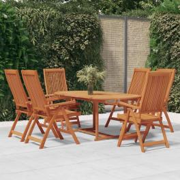 Garden dining set reddish-brown