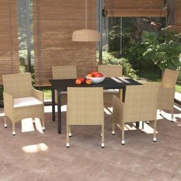 Dining set beige, cream white, black