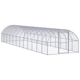 Chicken coop silver galvanized steel large durable chicken coop