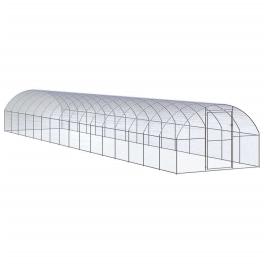 Chicken coop silver galvanized steel large durable chicken coop