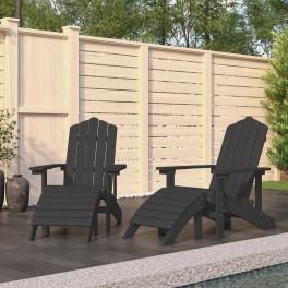 Garden chair anthracite hdpe (high density polyethylene), steel