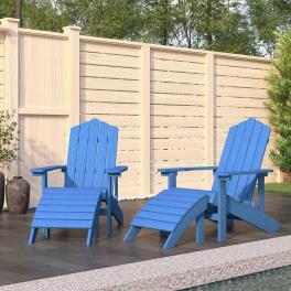 Garden chair aqua blue hdpe (high density polyethylene) standard