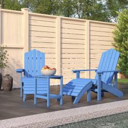 Garden chair aqua blue hdpe (high density polyethylene) medium