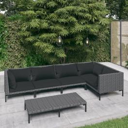 Garden lounge set dark grey
