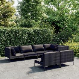 Garden lounge set dark grey