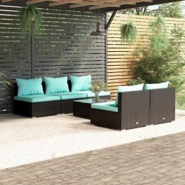 Garden lounge set black