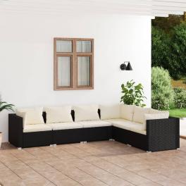 Garden lounge set black, cream