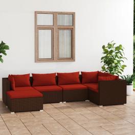 Garden lounge set brown, cinnamon red