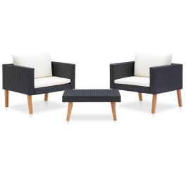 Garden furniture set black