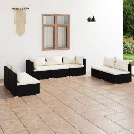 Garden lounge set black and cream