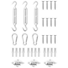 Sunshade sail accessory silver stainless steel standard